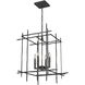 Tura 4 Light 23 inch Black Chandelier Ceiling Light, Medium