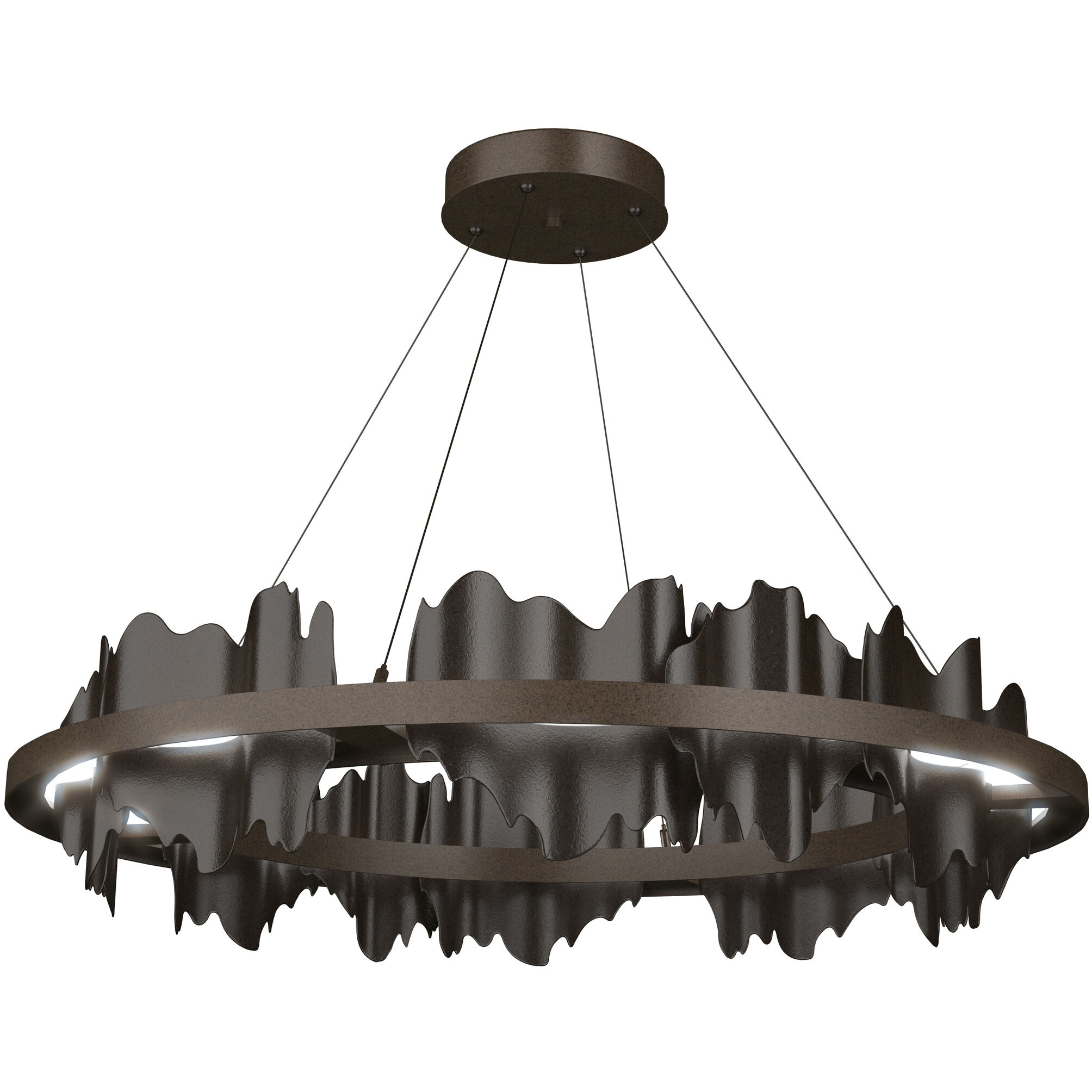 Hildene LED 38 inch Bronze and Oil Rubbed Bronze Pendant Ceiling Light in Bronze/Oil Rubbed Bronze, Circular