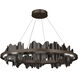 Hildene LED 38 inch Bronze and Oil Rubbed Bronze Pendant Ceiling Light in Bronze/Oil Rubbed Bronze, Circular