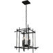 Tura 4 Light 16.9 inch Ink Chandelier Ceiling Light, Small
