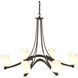 Ribbon 6 Light 38.5 inch Bronze Chandelier Ceiling Light, Oval