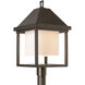 Dorset 1 Light 26 inch Coastal Oil Rubbed Bronze Post Light in Seeded Clear