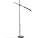 Vertex 83.1 inch 60 watt Black and Sterling Floor Lamp Portable Light in Black/Sterling