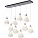 Mobius 10 Light 45.6 inch Sterling Pendant Ceiling Light, Rectangular