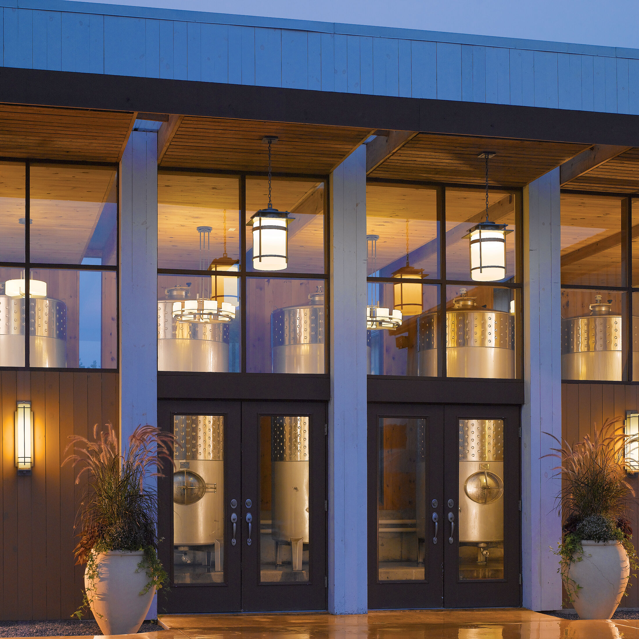 Banded 1 Light 14 inch Coastal Black Outdoor Ceiling Fixture, Large