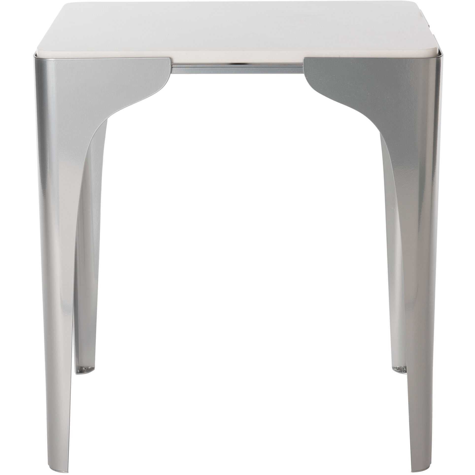 Cove 24.4 X 22.4 inch Sterling Side Table, Marble Top