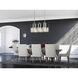Arc 8 Light 43 inch Sterling Linear Pendant Ceiling Light