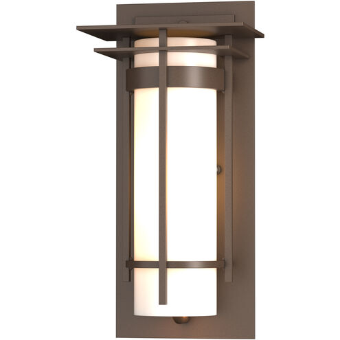 Banded 1 Light 12.5 inch Coastal Bronze Outdoor Sconce, Small