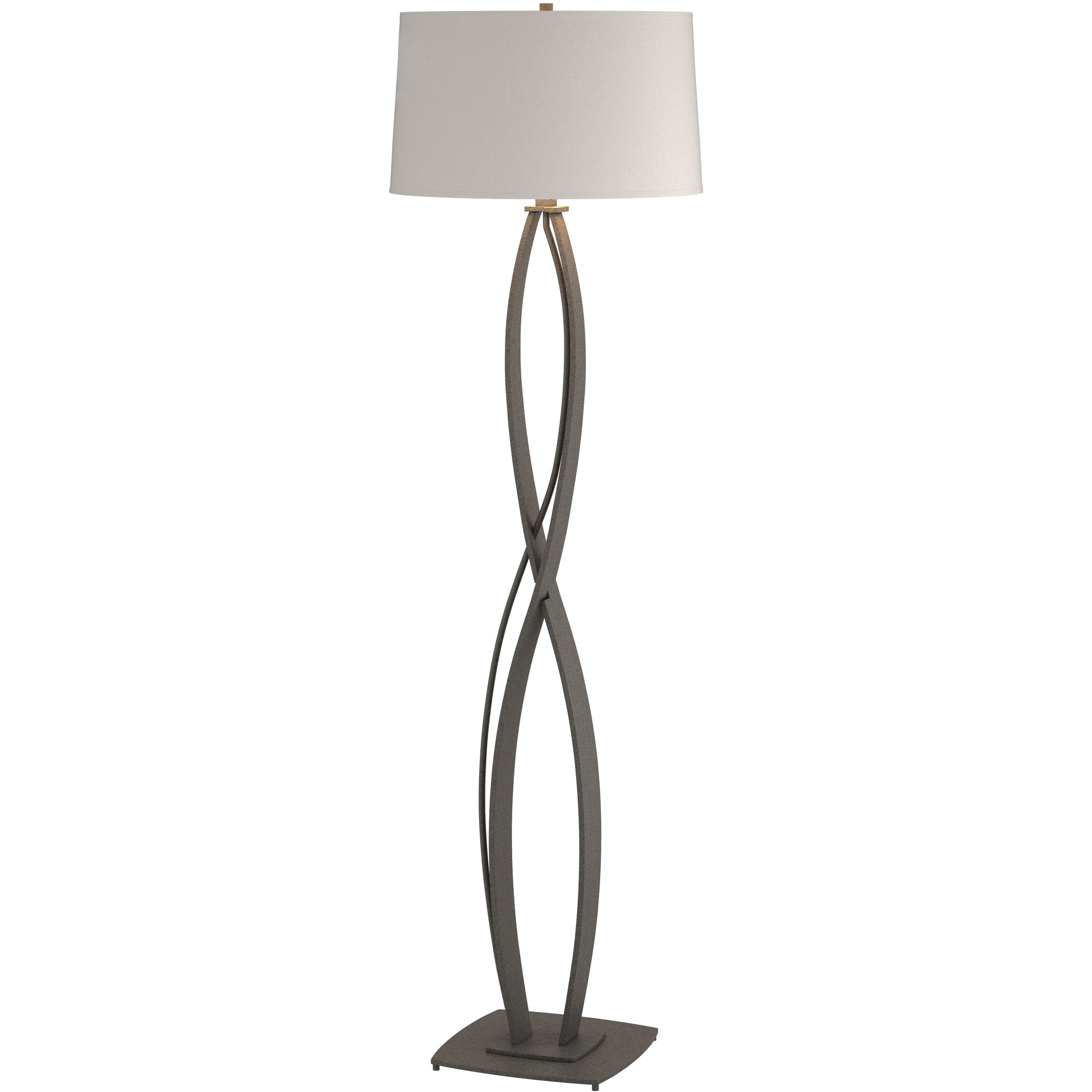 Almost Infinity 59.5 inch 150 watt Natural Iron Floor Lamp Portable Light in Flax