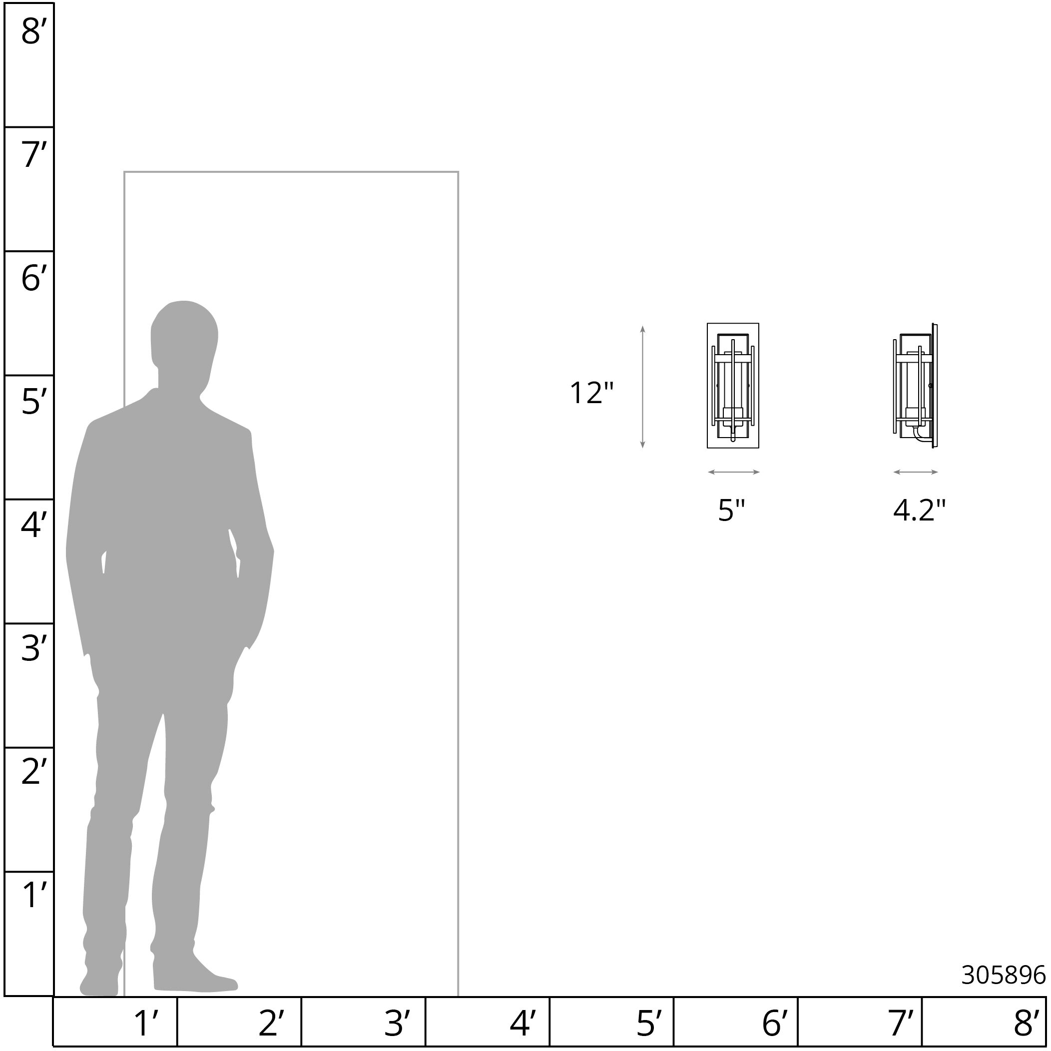 Torch 1 Light 12 inch Coastal Bronze Outdoor Sconce, Small