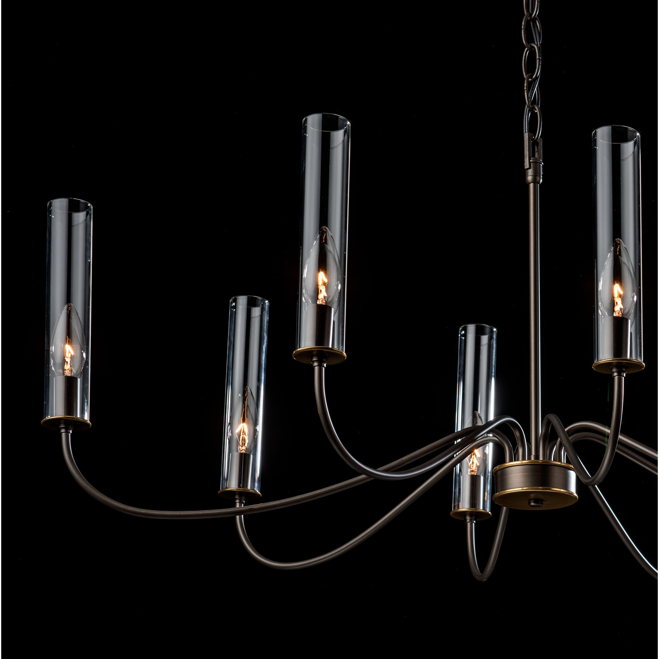 Grace 8 Light 23.7 inch Dark Smoke Chandelier Ceiling Light