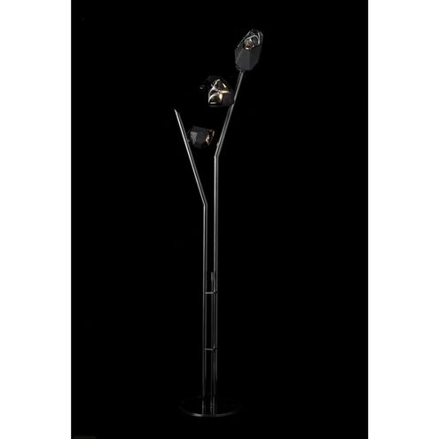 Chrysalis 74.4 inch 5 watt Ink Floor Lamp Portable Light in Black Crystal