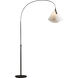 Mobius 66.3 inch 100 watt Dark Smoke Arc Floor Lamp Portable Light in Spun Frost