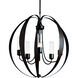Pomme 5 Light 30.4 inch Coastal Black Outdoor Pendant in Seeded Clear