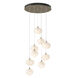 Ume 9 Light 20.5 inch Soft Gold Pendant Ceiling Light in Frosted, Standard