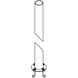 Round 71.3 inch Coastal Dark Smoke Outdoor Post, Round