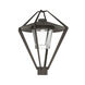 Stellar 1 Light 22.4 inch Coastal Dark Smoke Outdoor Post Light