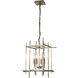 Tura 4 Light 16.9 inch Modern Brass Chandelier Ceiling Light, Small