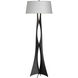 Moreau 62.6 inch 150 watt Black Floor Lamp Portable Light in Natural Anna
