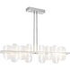 Vitre Linear Pendant Ceiling Light in Vintage Platinum, Large