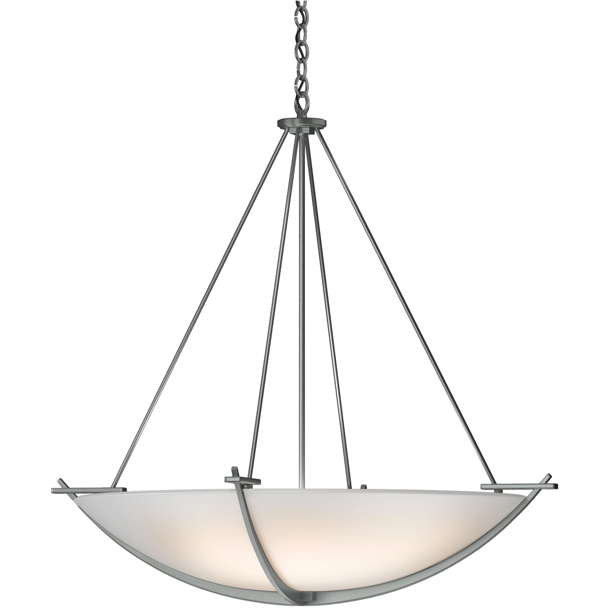 Compass 3 Light 34.2 inch Vintage Platinum Large Scale Pendant Ceiling Light in Opal, Large Scale