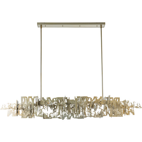 Brutus 6 Light 63 inch Modern Brass Pendant Ceiling Light, Large