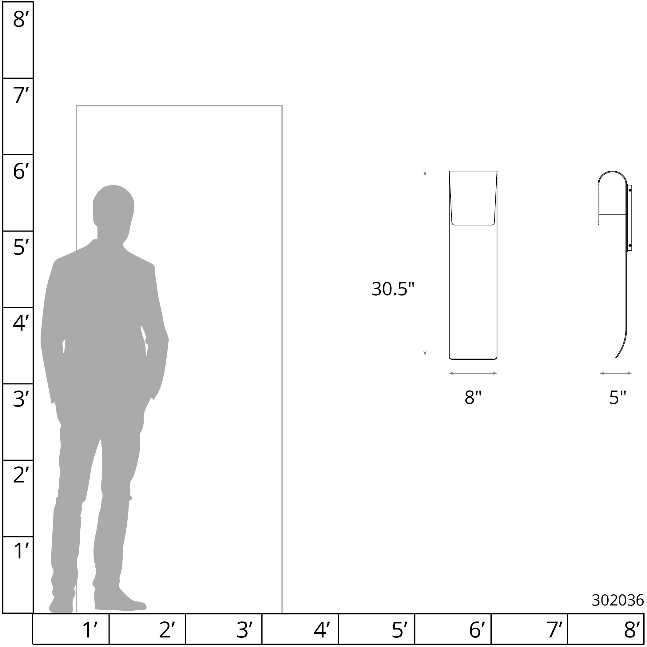 Element 2 Light 30.5 inch Oil Rubbed Bronze Outdoor Sconce, Large