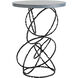 Olympus 18 inch Bronze Accent Table in Maple Grey, Wood Top