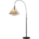 Mobius 66.3 inch 100 watt Dark Smoke Arc Floor Lamp Portable Light in Spun Frost