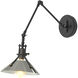 Henry 1 Light 9.2 inch Black and Sterling Sconce Wall Light in Black/Sterling