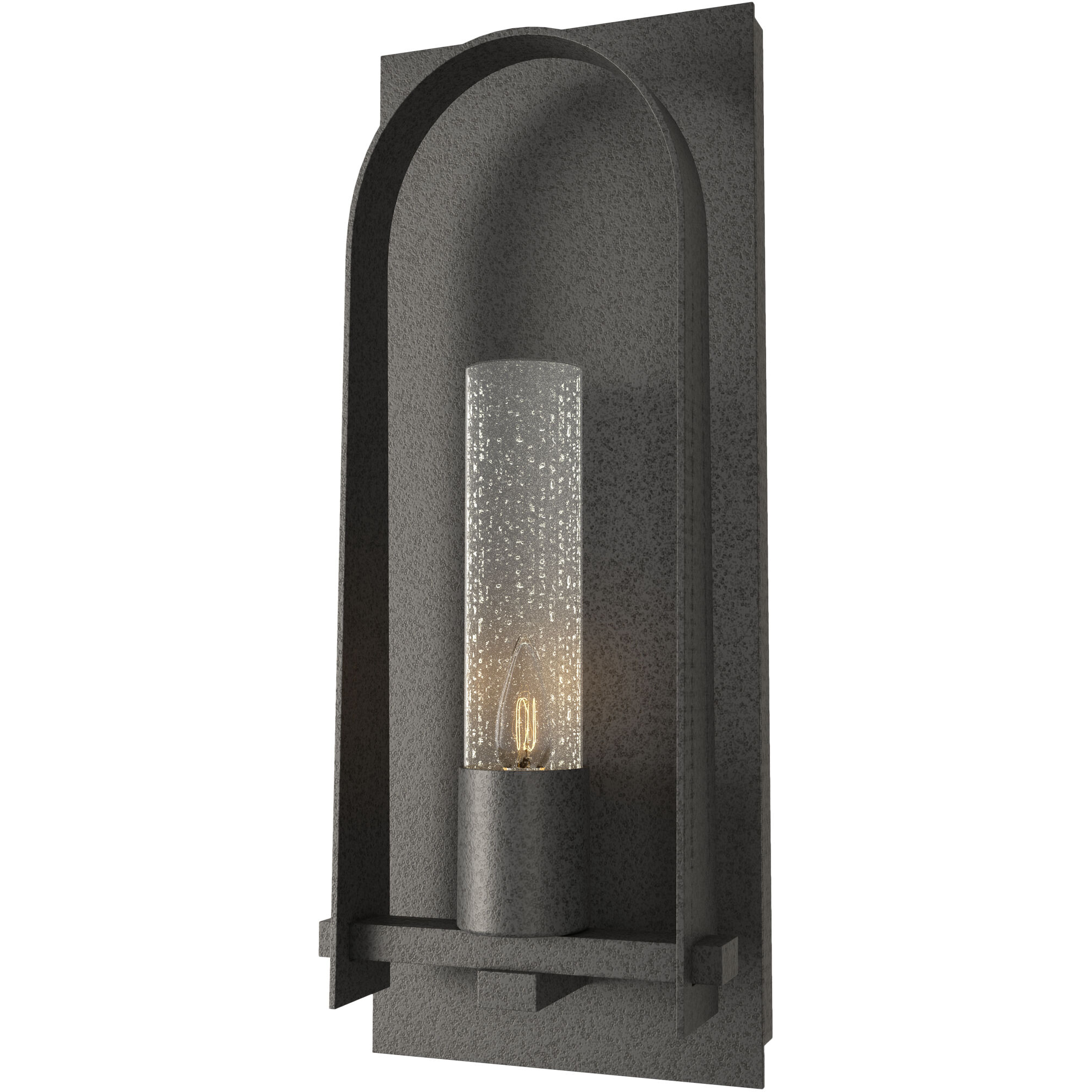 Triomphe 1 Light 27.2 inch Natural Iron Outdoor Sconce in Seeded Clear, Large
