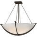 Compass 3 Light 27.4 inch Ink Semi-Flush Ceiling Light in Opal, Large