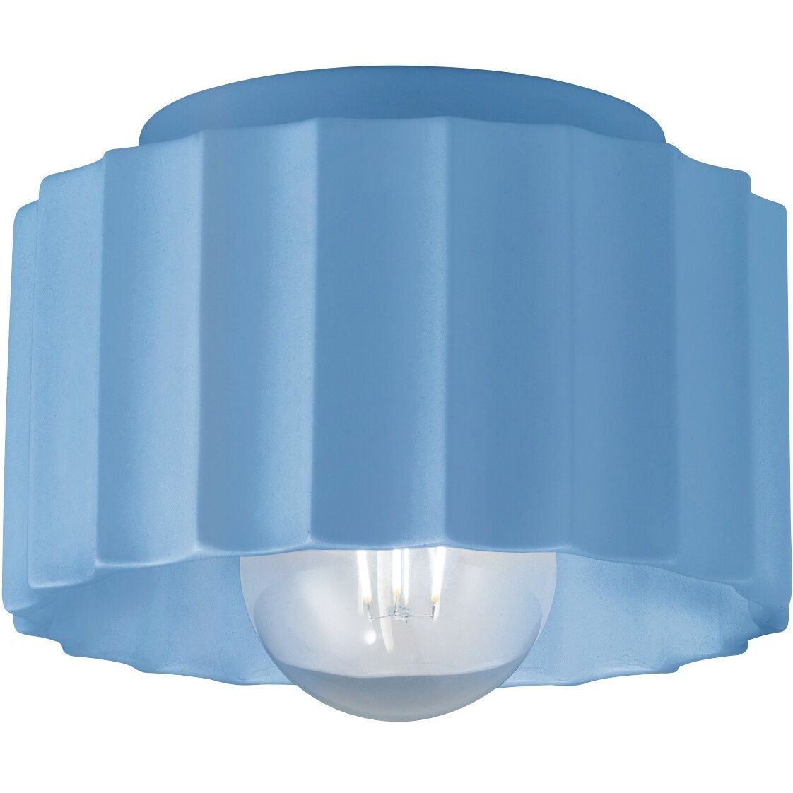 Radiance 1 Light 8 inch Sky Blue Flush Mount Ceiling Light