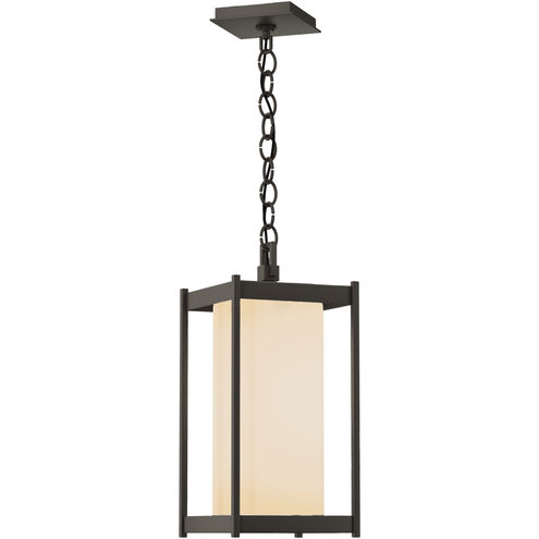Cela 1 Light 8 inch Coastal Dark Smoke Outdoor Lantern in Opal, Large