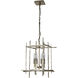 Tura 4 Light 16.9 inch Modern Brass Chandelier Ceiling Light, Small