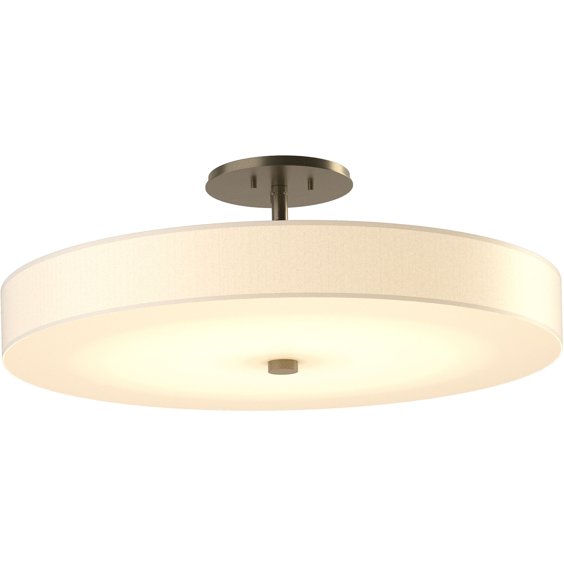 Disq LED 23 inch Soft Gold Semi-Flush Ceiling Light, Large