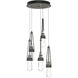 Link 5 Light 13 inch Natural Iron Mini Pendant Ceiling Light in Clear with White Threading