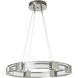 Aura 6 Light 28.9 inch Sterling Pendant Ceiling Light in Seeded Clear