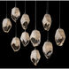 Chrysalis 10 Light 44.7 inch Sterling Pendant Ceiling Light in White Crystal, Long