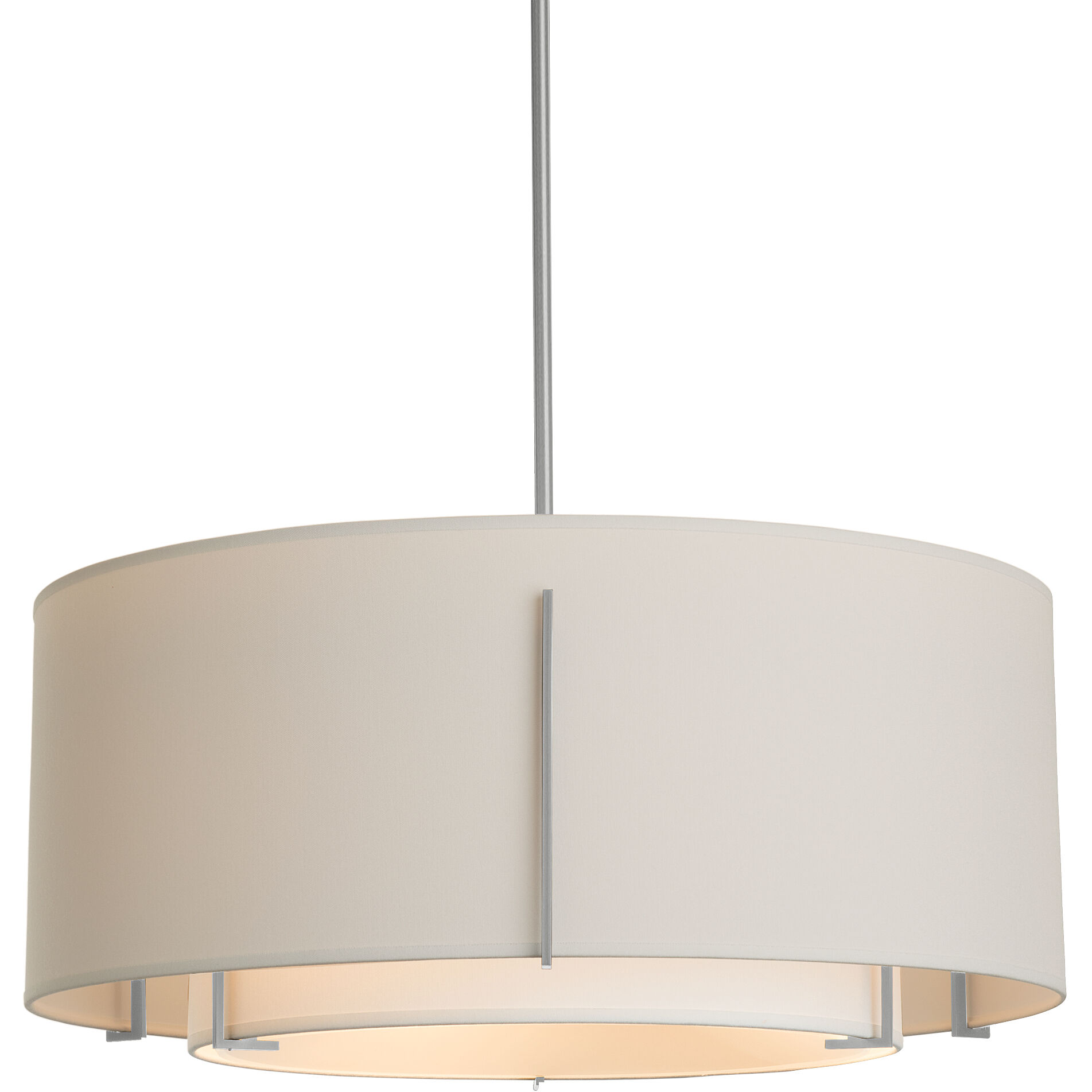 Exos 3 Light 23 inch Soft Gold Pendant Ceiling Light in Natural Anna/Flax