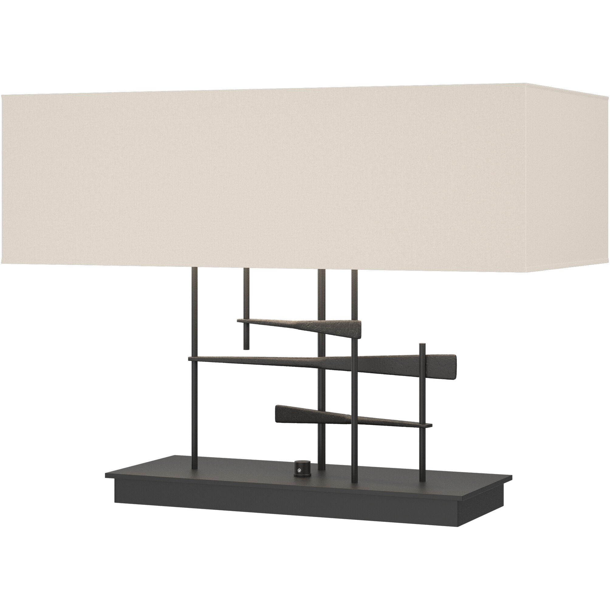 Cavaletti 15.3 inch 60 watt Black Table Lamp Portable Light in Flax