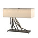 Brindille 16.5 inch 60 watt Black Table Lamp Portable Light in Flax
