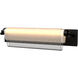 Draped Glass LED 26 inch Black Bath Bar Wall Light