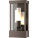 Portico 3 Light 17.8 inch Coastal Bronze Outdoor Sconce in Opal