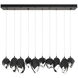 Chrysalis 10 Light 10.1 inch Oil Rubbed Bronze Pendant Ceiling Light in Black Crystal