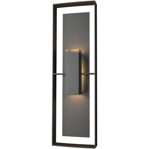 Shadow Box 2 Light 34 inch Coastal Black and Coastal Black Outdoor Sconce, Tall