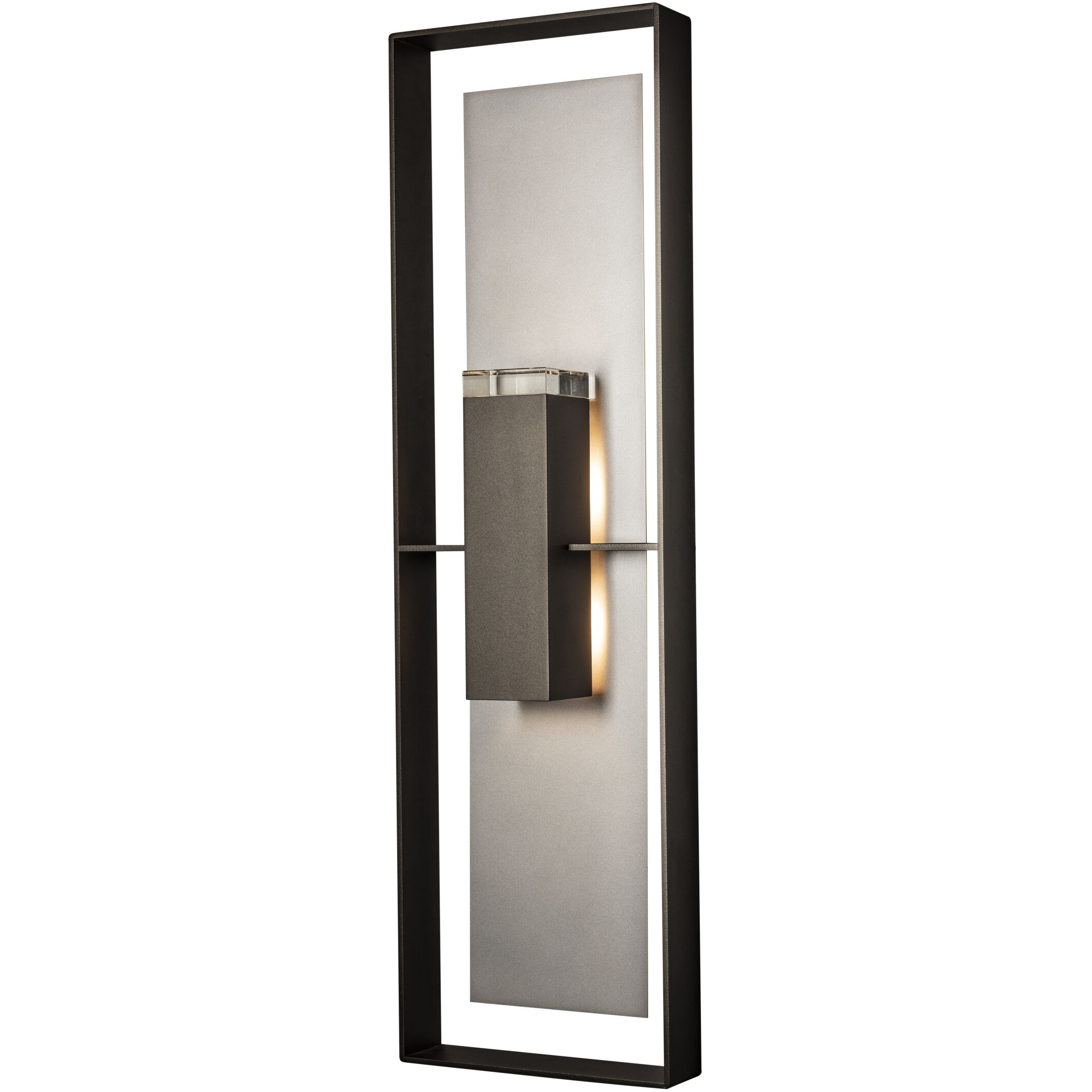 Shadow Box 2 Light 45 inch Coastal Oil Rubbed Bronze/Coastal Burnished Steel Outdoor Sconce, Extra Tall