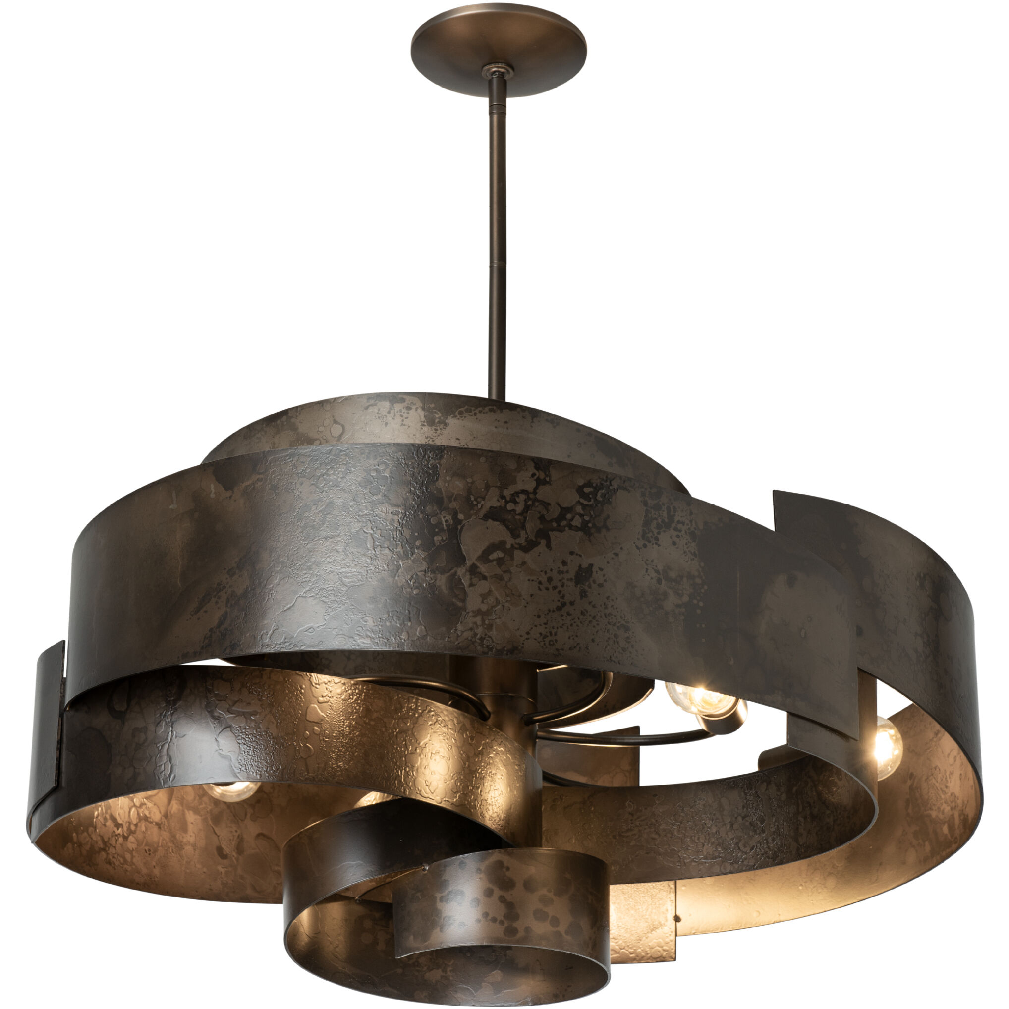 Zen 6 Light 34.1 inch Dark Smoke Pendant Ceiling Light