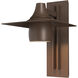 Hood 1 Light 16 inch Coastal Dark Smoke Outdoor Sconce, Large