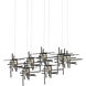 Tura 7 Light 53.6 inch Black Pendant Ceiling Light, Long